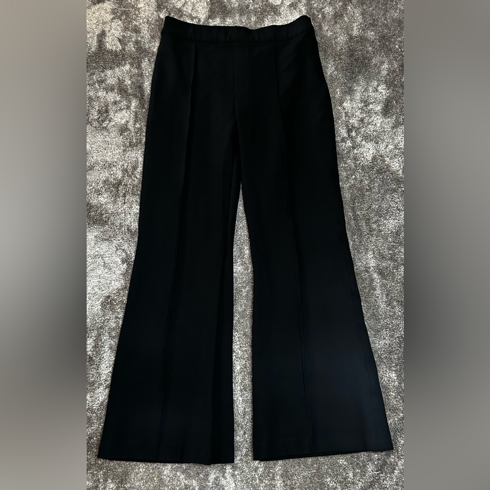 Spanx Black Flare Leg Pleated Pants